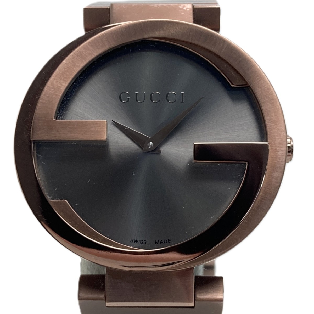 C (やや傷や汚れあり)】GUCCI グッチ インターロッキング 133.3 グレー