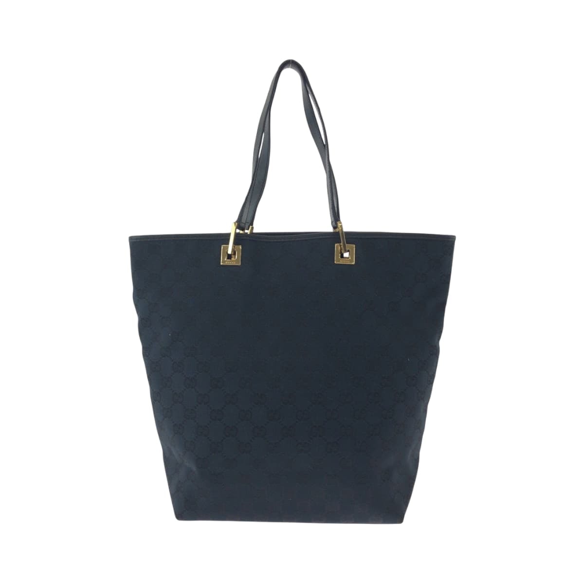 美品 GUCCI グッチ ブラック 黒 ゴールド金具 GGキャンバス トートバッグ ショルダーバッグ 602964 【中古】