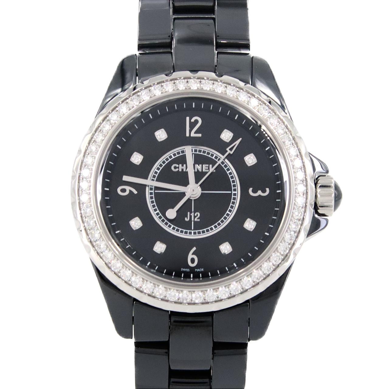 シャネル J12 33mmセラミック/D・8P H3108 セラミック クォーツ