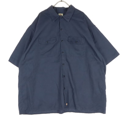 Dickies ディッキーズ 半袖 胸ポケット ワークシャツ 3XL ネイビー