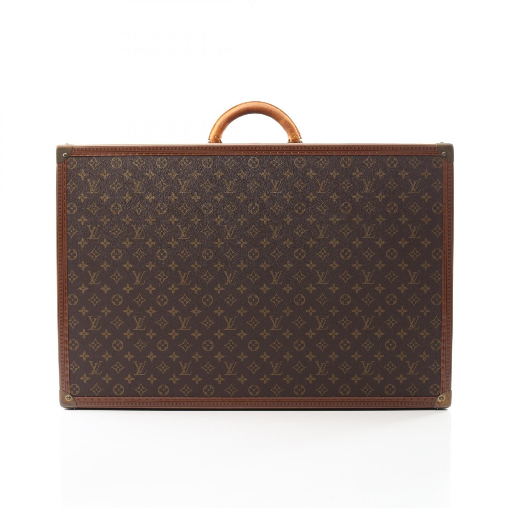 ルイ・ヴィトン LOUIS VUITTON ビステン 70 モノグラム トランク スーツケース バッグ PVCコーティングキャンバス レザー メンズ レディース ブラウン系 M21324 【中古】