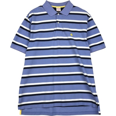 古着 ブルックスブラザーズ Brooks Brothers Est.1818 半袖 ボーダー ポロシャツ メンズL相当/eaa622965