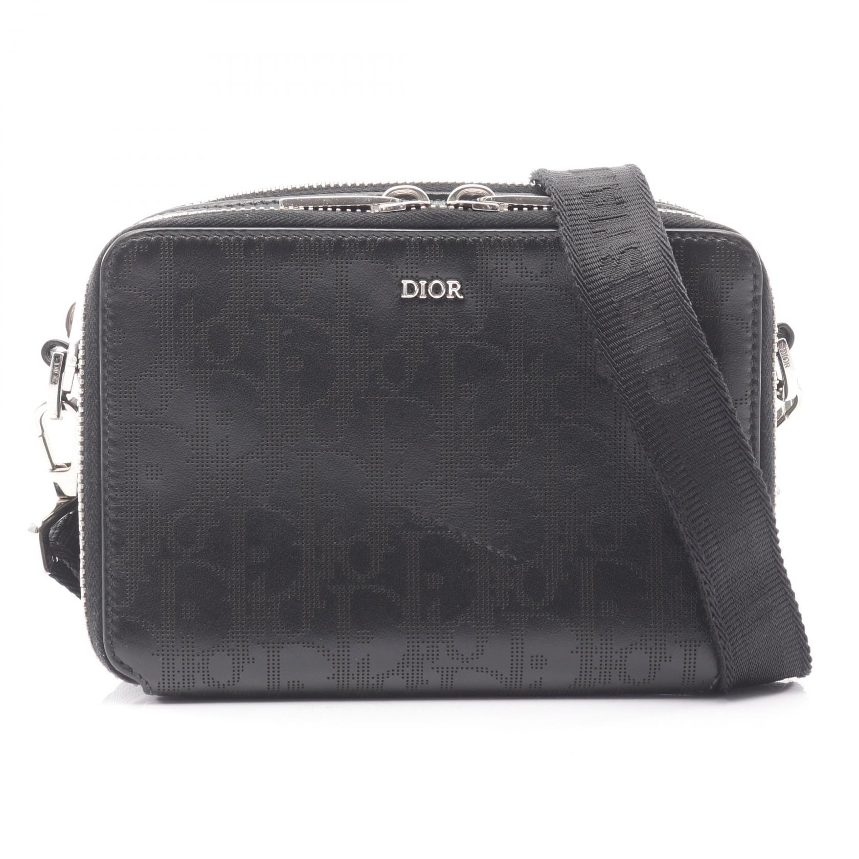 ディオール Dior オブリーク ギャラクシー ショルダーバッグ バッグ レザー メンズ ブラック系 2ESBC119VPD 【中古】