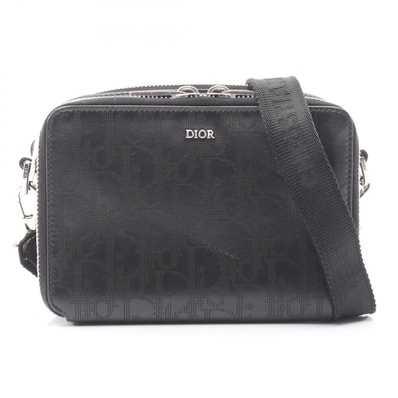 ディオール Dior オブリーク ギャラクシー ショルダーバッグ バッグ レザー メンズ ブラック系 2ESBC119VPD 【中古】