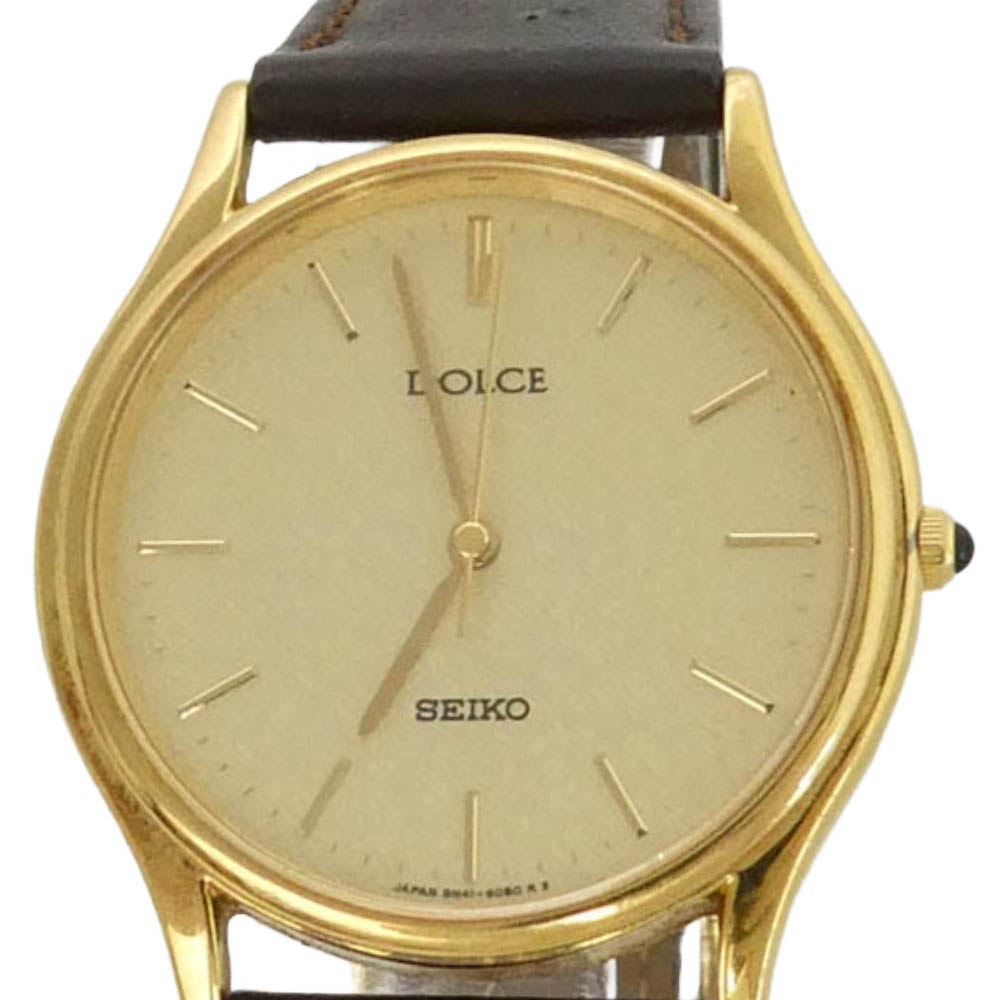 D (傷や汚れあり)】SEIKO セイコー 8N41-6060 DOLCE ドルチェ ゴールド