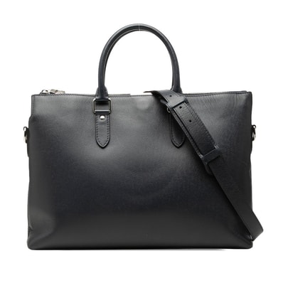 ルイ ヴィトン アントン ブリーフケース ビジネスバッグ ショルダーバッグ 2WAY M33417 ネイビー タイガレザー メンズ LOUIS VUITTON 中古