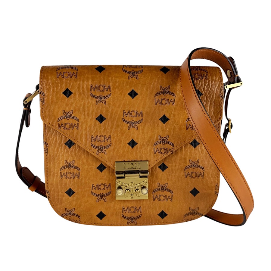 エム シー エム MCM ショルダーバッグ レザー ブラウン レディース【中古】 z10517