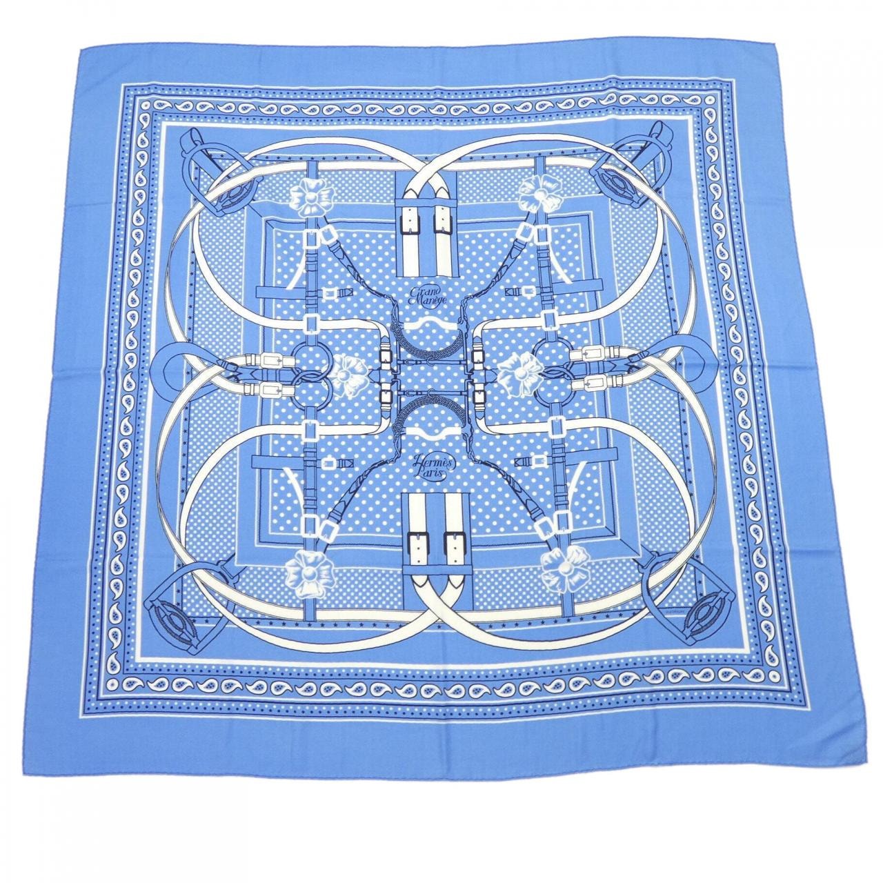 エルメス HERMES GRAND MANEGE BANDANA カレジェアン140. ショール