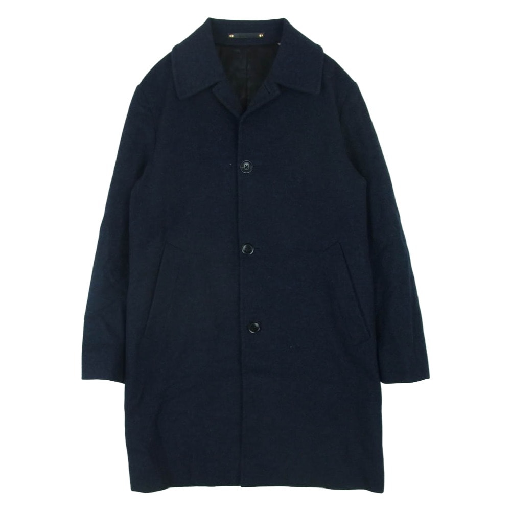 Paul Smith ポール・スミス PF-MV-66054 ウール シャギー ステンカラー コート ネイビー系 150 M【中古】