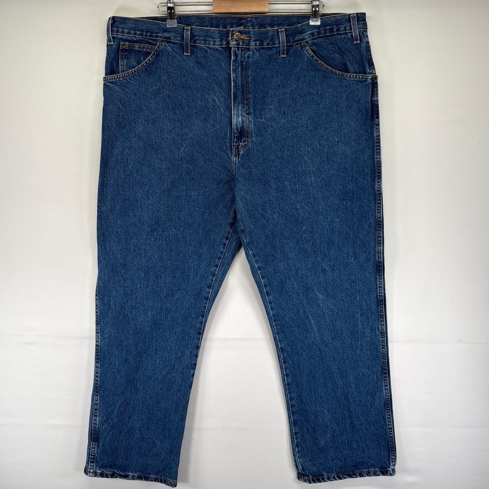古着 ディッキーズ Dickies デニム パンツ 大きいサイズ ワーク 5ポケット ジーンズ ジッパーフライ W44 L30  ブルー系 メンズ