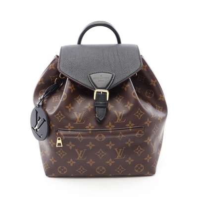 ルイ・ヴィトン LOUIS VUITTON モンスリ NM PM モノグラム リュックサック バックパック バッグ PVCコーティングキャンバス レザー レディース ブラウン系 / ブラック系 M45515 【中古】