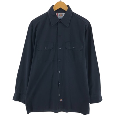 古着 ディッキーズ Dickies 長袖 ワークシャツ メンズM相当/eaa515138