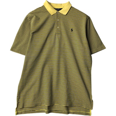 古着 ラルフローレン Ralph Lauren POLO GOLF ポロゴルフ マルチボーダー 半袖 ボーダー ポロシャツ メンズL相当/eaa644627