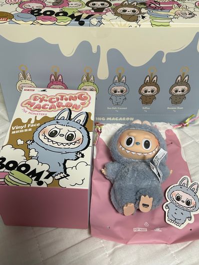 POP MART THE MONSTERS (LABUBU) Exciting Macaron Plush Series SEA SALT COCONUT