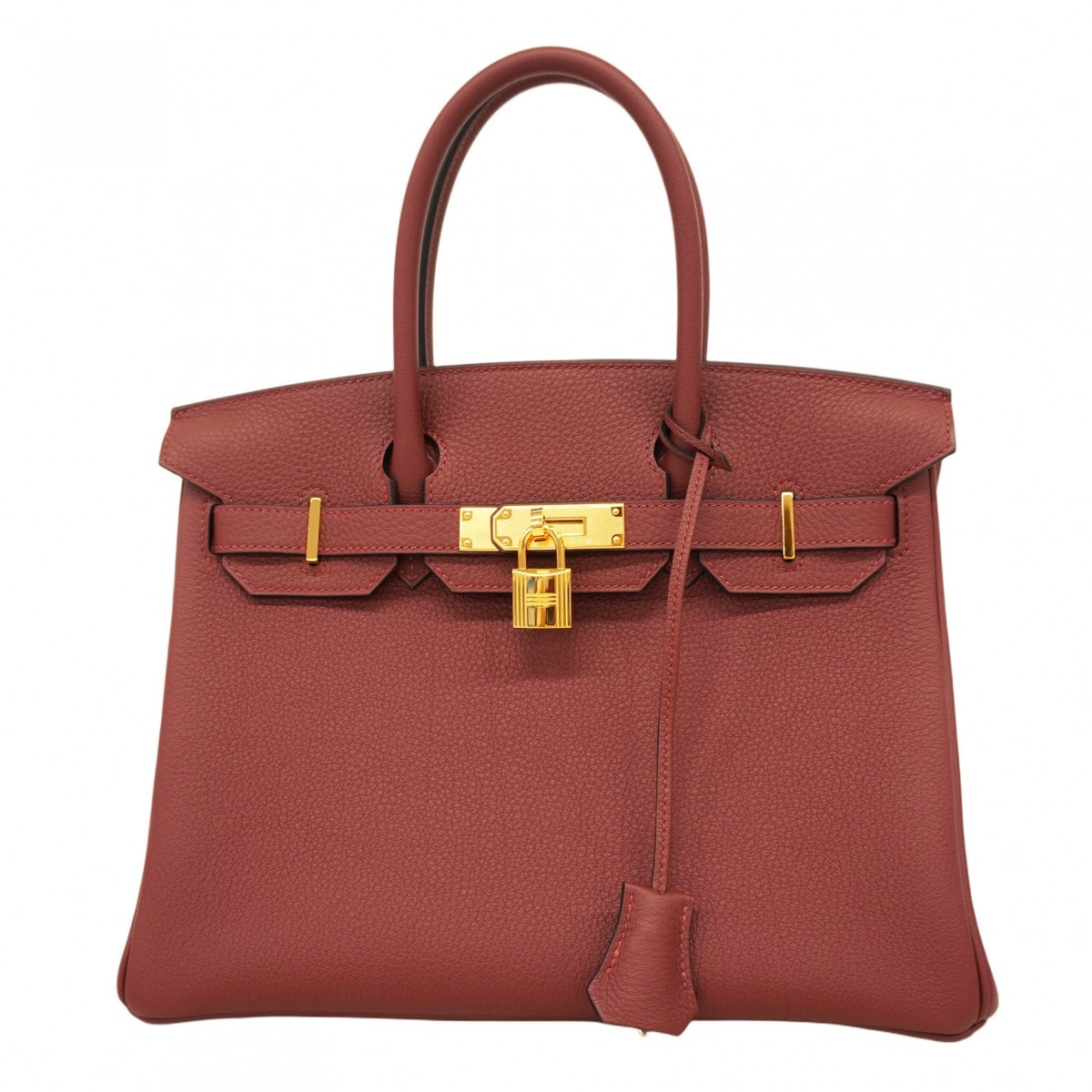 ★SALE【6cb2007-g】エルメス ハンドバッグ バーキン30 トゴ ルージュアッシュ ゴールド金具 K刻印【中古】レディース
