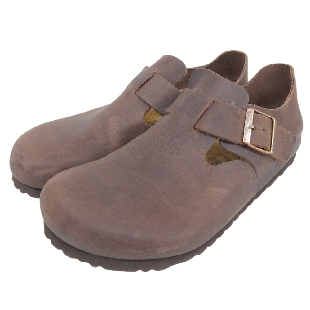 ビルケンシュトック 美品 LONDON ロンドン オイルドレザー コンフォートシューズ メンズ ブラウン 41 166531 41