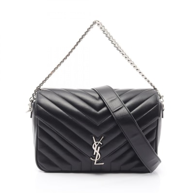 サンローランパリ SAINT LAURENT PARIS カサンドラ 2WAY ハンドバッグ バッグ レザー レディース ブラック系 454325 【中古】
