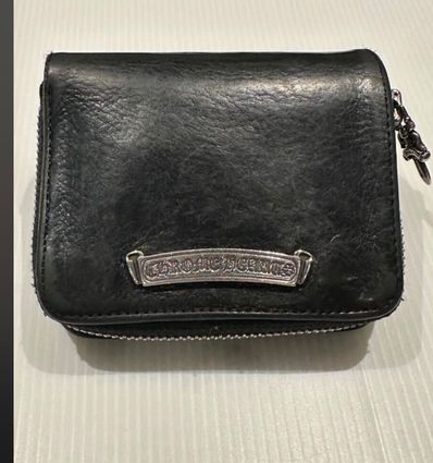 Chrome Hearts Square Zipville Wallet / Leather "Black"