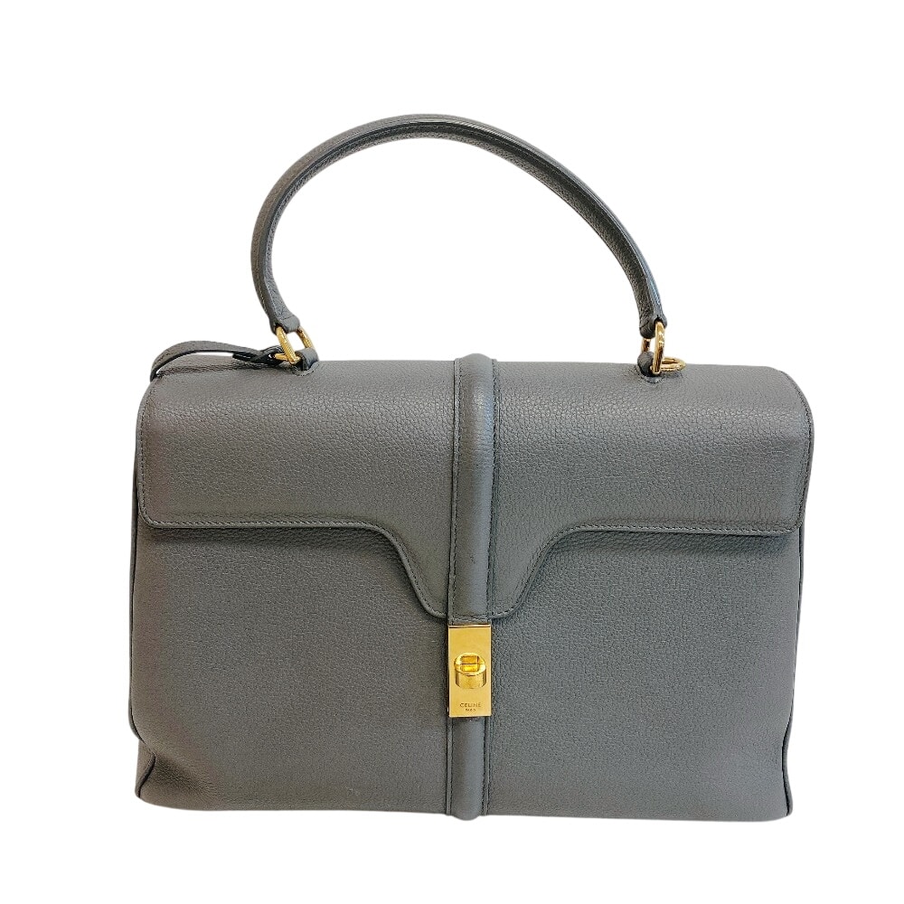 セリーヌ CELINE ハンドバッグ 16セーズ ミディアム 2WAY ショルダー グレー