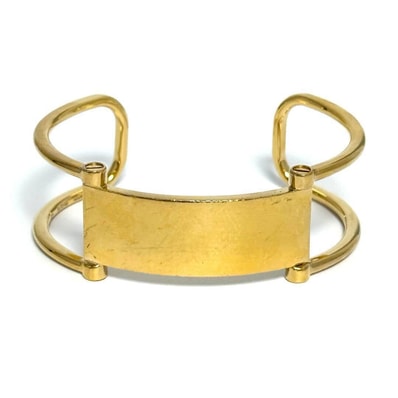 【16cm】セリーヌ レディース プレート メタル バングル ブレスレット