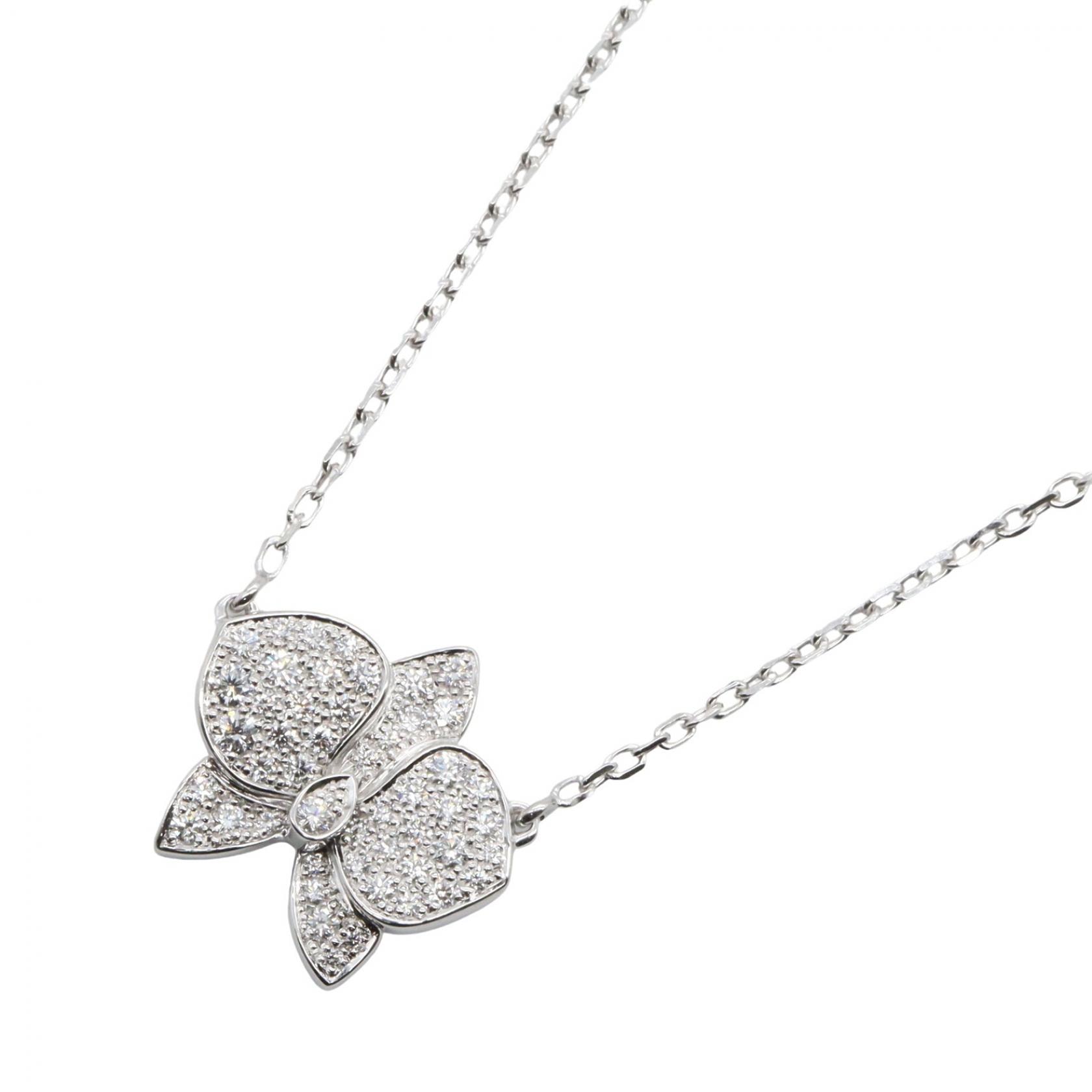 カルティエ CARTIER カレス ドルキデ ダイヤ ネックレス ネックレス ジュエリー K18WG(ホワイトゴールド) ダイヤモンド レディース シルバー系 / クリア系 【中古】