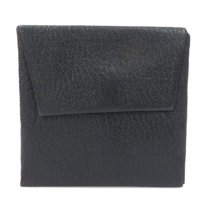 エルメス HERMES コインケース バスティア シェブルミゾル ブラック ユニセックス【中古】 56640a