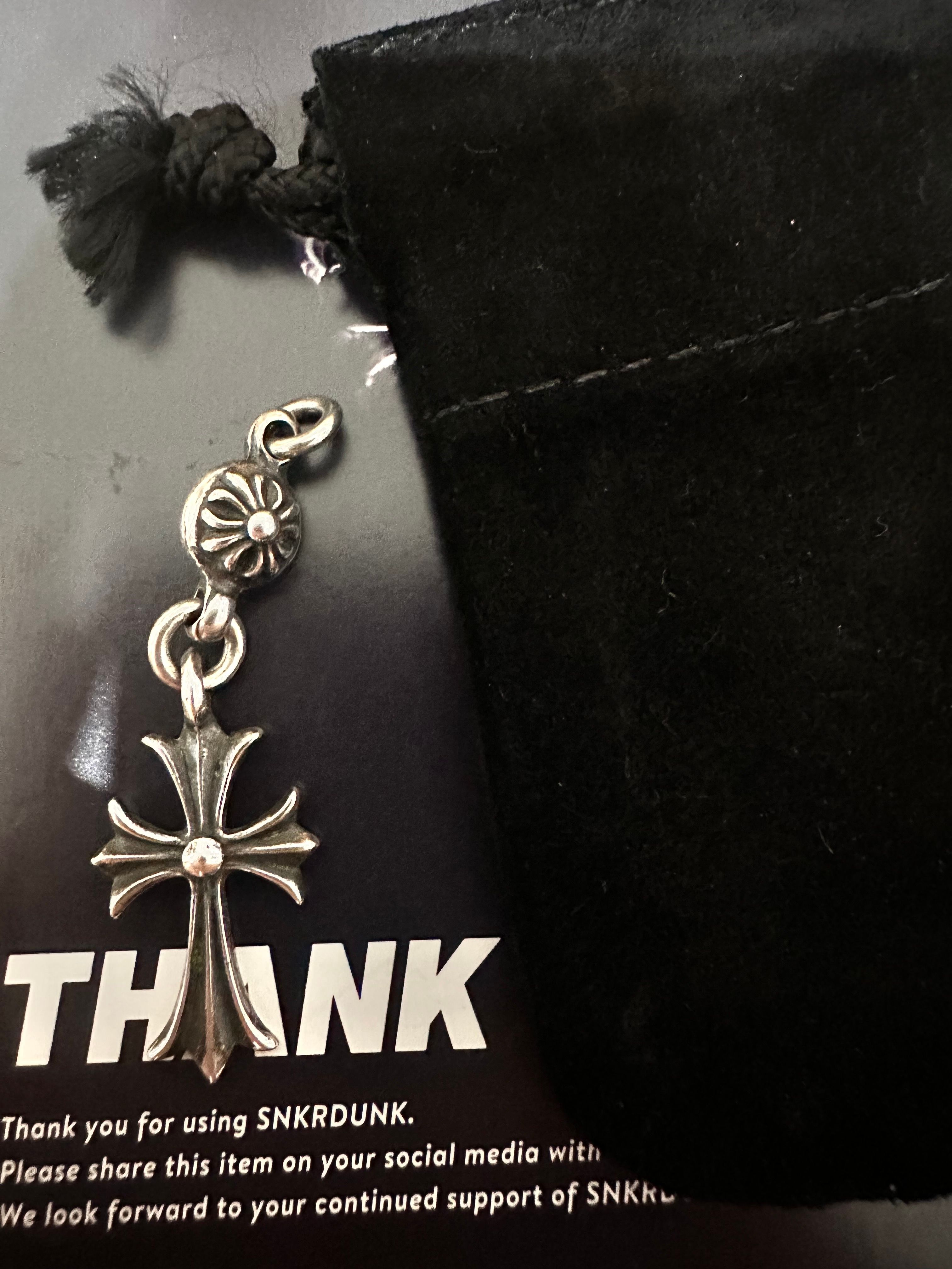 Chrome Hearts 1 Ball Tiny CH Cross Charm "Silver"