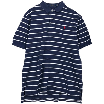 古着 ラルフローレン Ralph Lauren POLO RALPH LAUREN 半袖 ボーダー ポロシャツ メンズXL相当/eaa656508