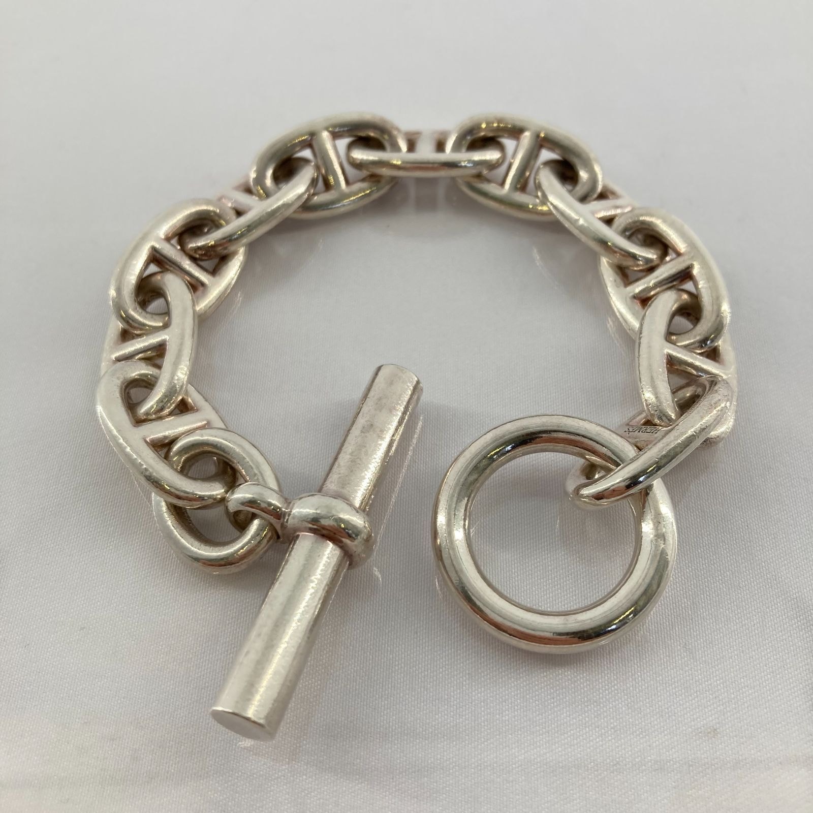 HERMES(エルメス) シェーヌダンクル TGM  11コマ ブレスレット Ag925 100.3g シルバー