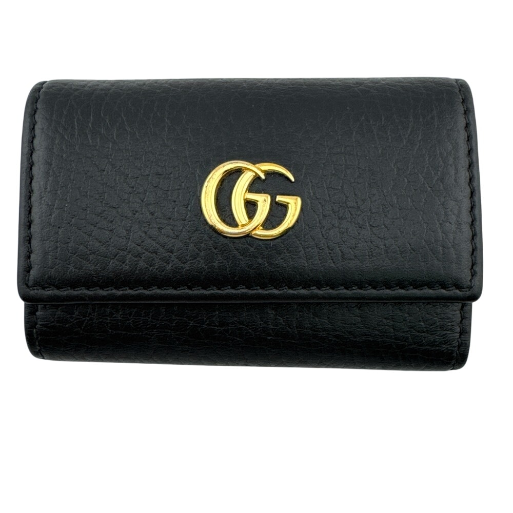 グッチ GUCCI キーケース GGマーモント 6連 456118 ブラック