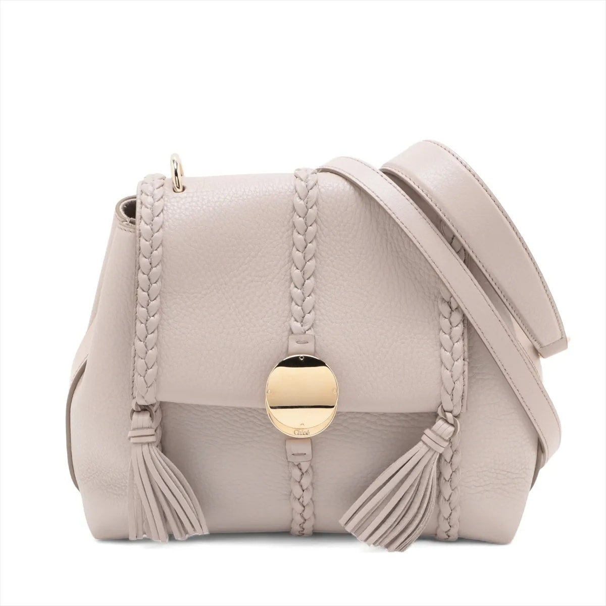 ■極美品 クロエ ペネロペ ベージュショルダーバッグ レザー