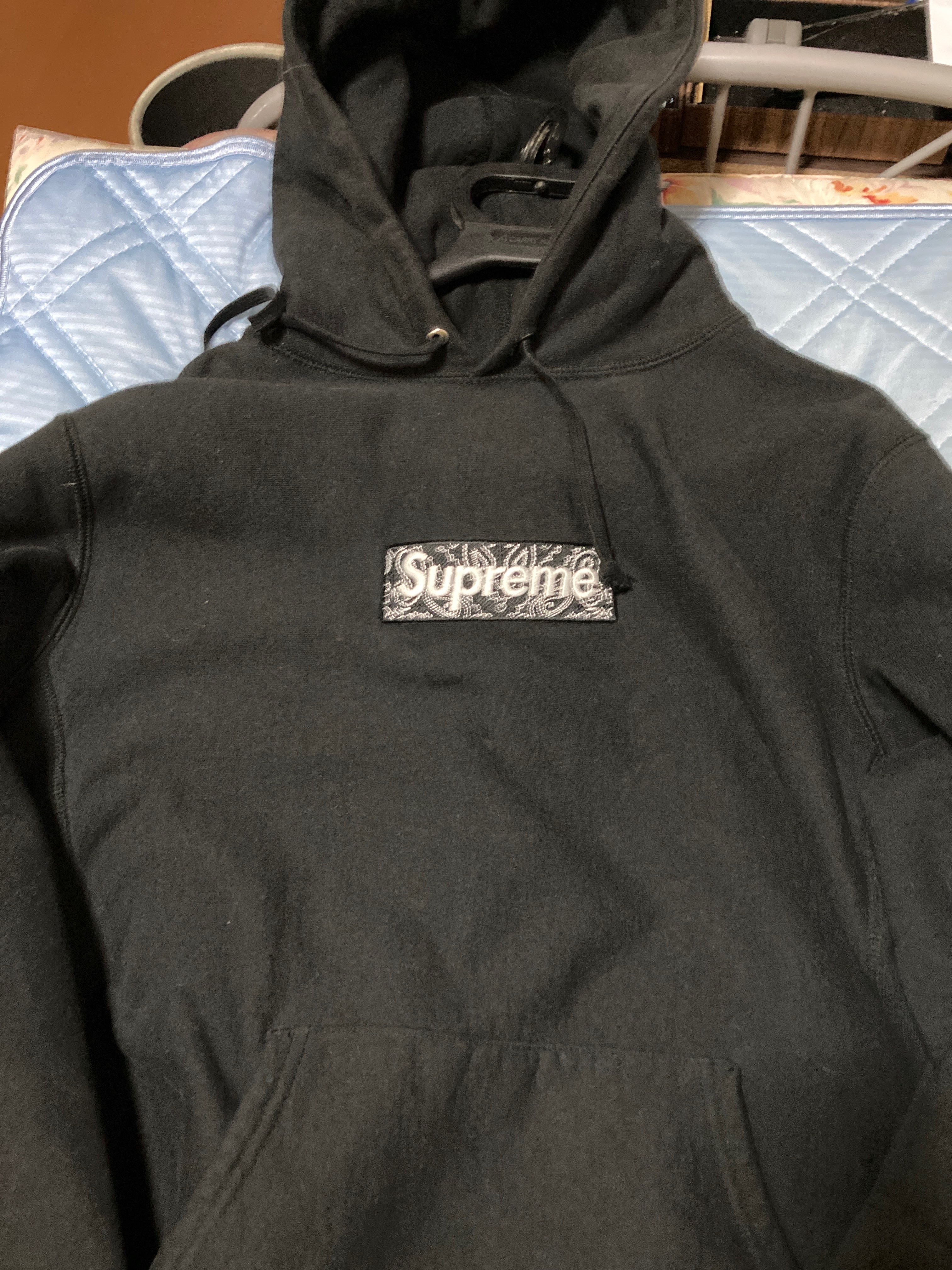 Supreme Bandana Box Logo Hooded Sweatshirt "Black"