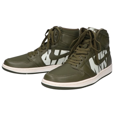 ナイキ 555088-300 カーキ Air Jordan 1 Retro High Olive Canvas/オリーブ キャンバス 28