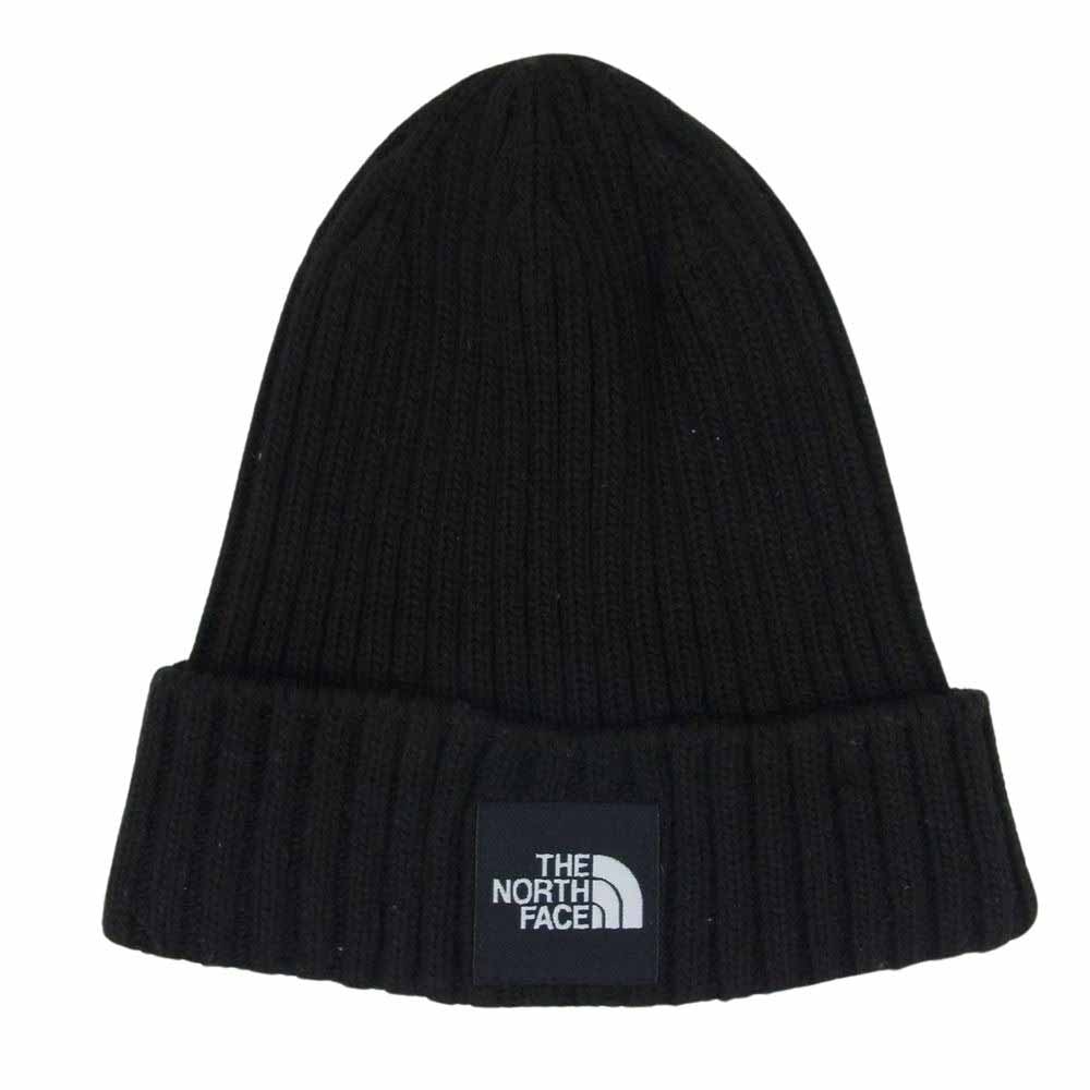 THE NORTH FACE ノースフェイス ニットキャップ NN41716 Cappucho Lid カプッチョリド ロゴ ニット キャップ 帽子 ブラック系 FREE【中古】
