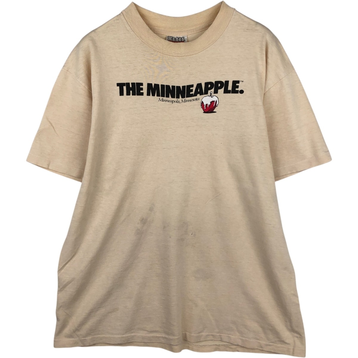 古着 80年代 ヘインズ Hanes BEEFY-T プリントTシャツ USA製 メンズL相当 ヴィンテージ/eaa636206