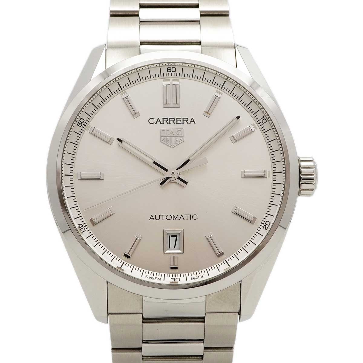 【6wdd0340】タグホイヤー カレラ WBN2111 シルバー文字盤【中古】腕時計 メンズ