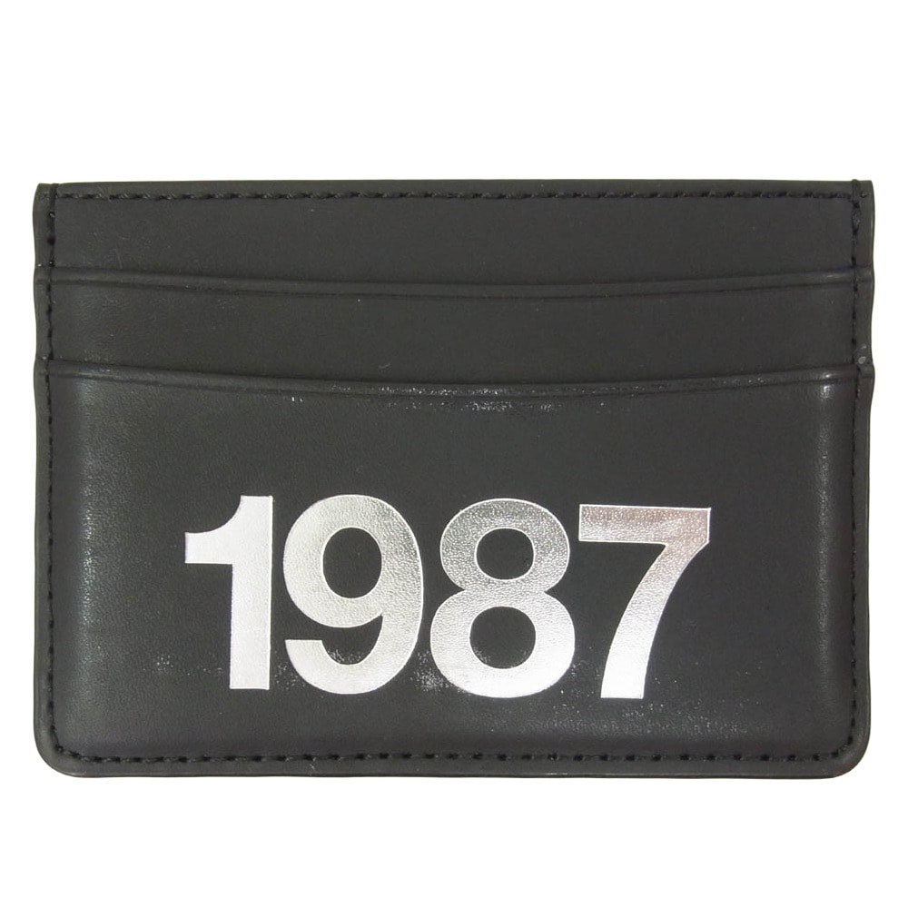 A.P.C. アーペーセー 1987 ロゴ レザー カードホルダー カードケース ブラック系【中古】