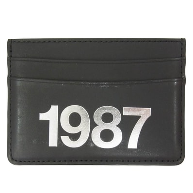 A.P.C. アーペーセー 1987 ロゴ レザー カードホルダー カードケース ブラック系【中古】