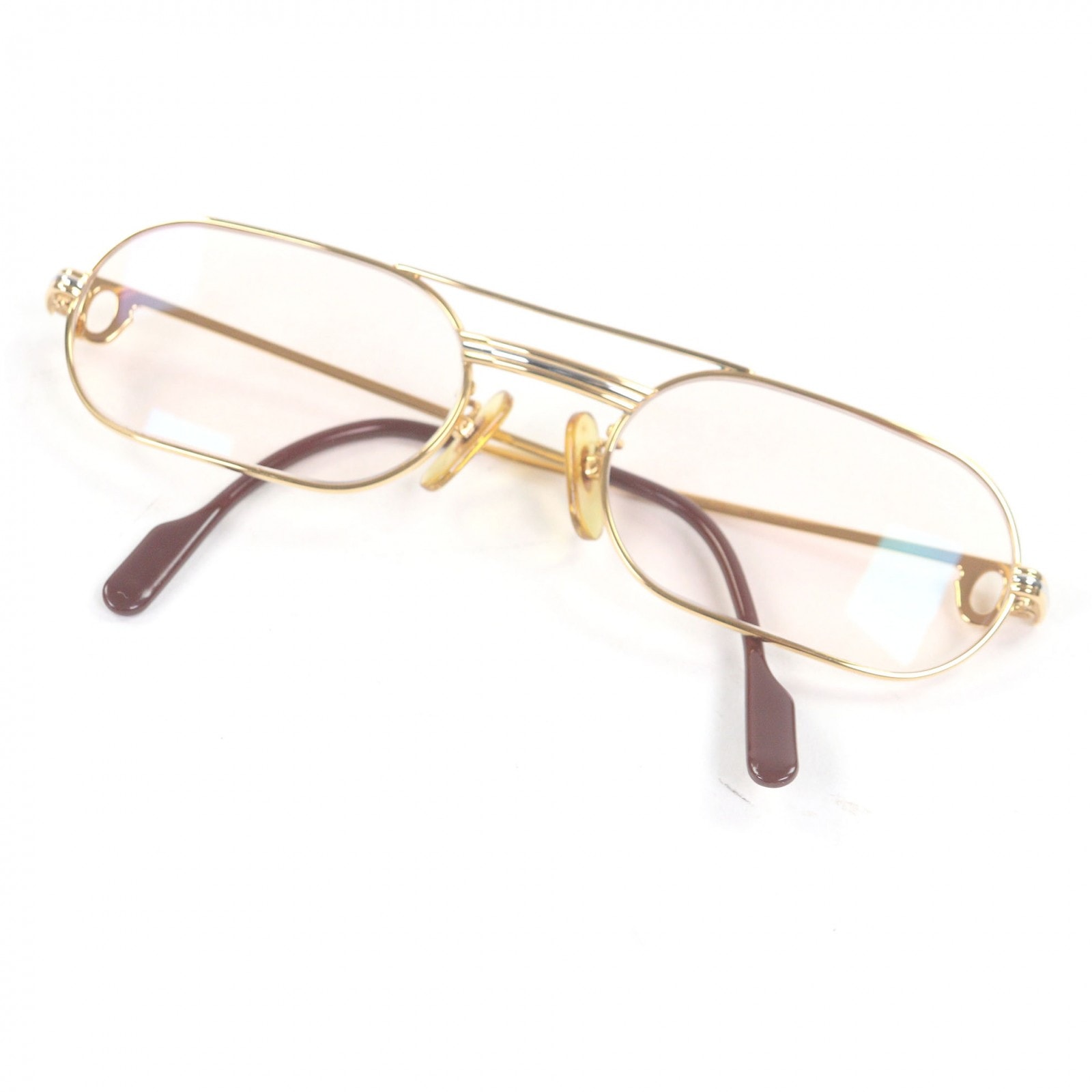 良品 カルティエ メガネ ゴールド メンズ 55□20-140