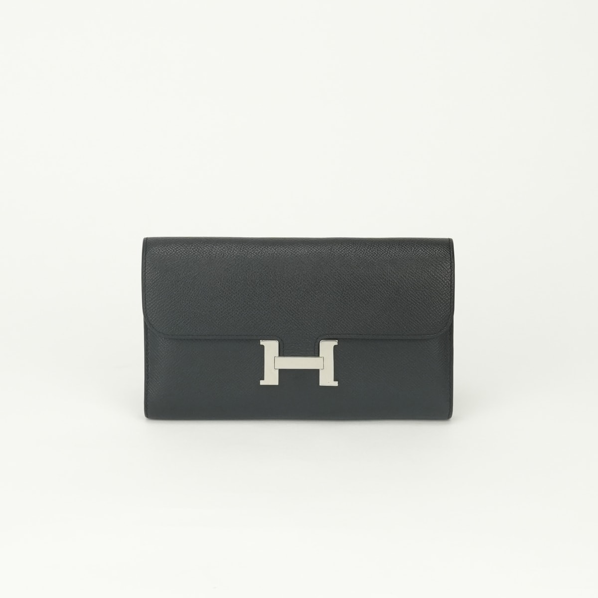 エルメス HERMES コンスタンスロング 財布 長財布 ロングウォレット エプソン ノワール Noir ブラック Black 黒 シルバー金具 ヴォーエプソン