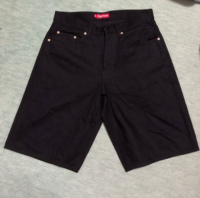 Supreme Baggy Selvedge Denim Short (26SS) "Rigid Black"