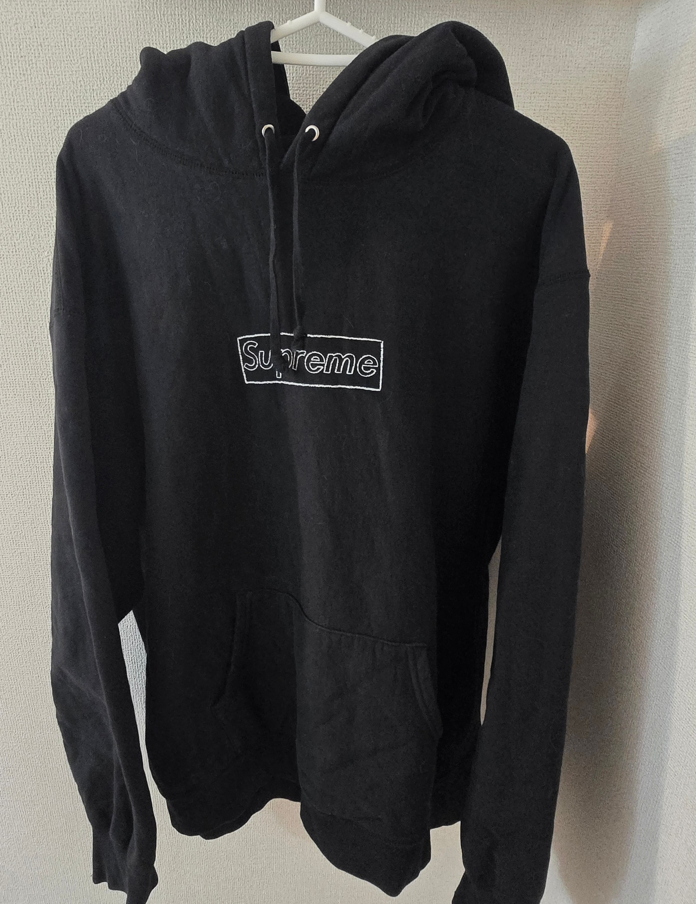 Supreme KAWS Chalk Logo Hooded Sweatshirt "Black"(2021)