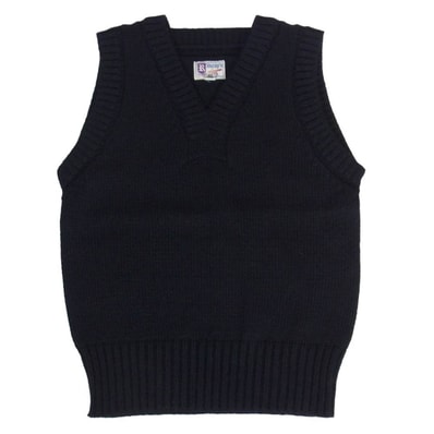 The REAL McCOY'S ザリアルマッコイズ MC16110 SWEATER SLEEVELESS ウール ニット セーター ベスト ブラック系 38【中古】