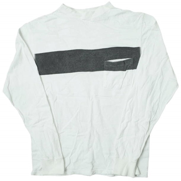 KAPTAIN SUNSHINE x BEAMS PLUS キャプテンサンシャイン ビームスプラス 別注 日本製 West Coast L/S Tee ウエストコーストロングスリーブTシャツ KSBP7SCS01 36 ホワイト 長袖 ライン ポケット