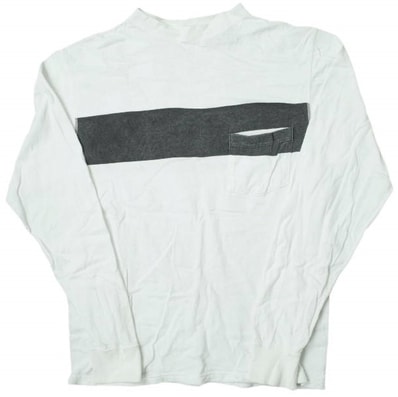 KAPTAIN SUNSHINE x BEAMS PLUS キャプテンサンシャイン ビームスプラス 別注 日本製 West Coast L/S Tee ウエストコーストロングスリーブTシャツ KSBP7SCS01 36 ホワイト 長袖 ライン ポケット
