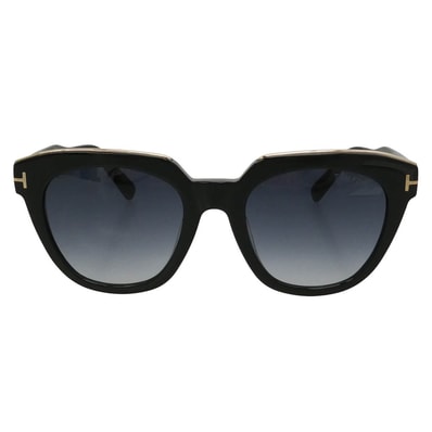 TOM FORD トムフォード TF686-F HALEY アジアンフィット ブルーグラデーションレンズ サングラス アイウェア ブラック系 53□21 140【中古】