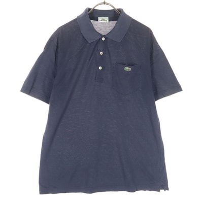 LACOSTE ラコステ 日本製 ワンポイントロゴ 半袖 ポロシャツ 4 ネイビー