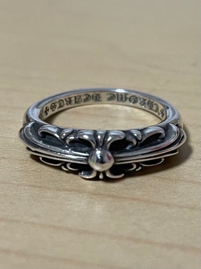 Chrome Hearts Baby Classic Ring W / Floral Cross "Silver"