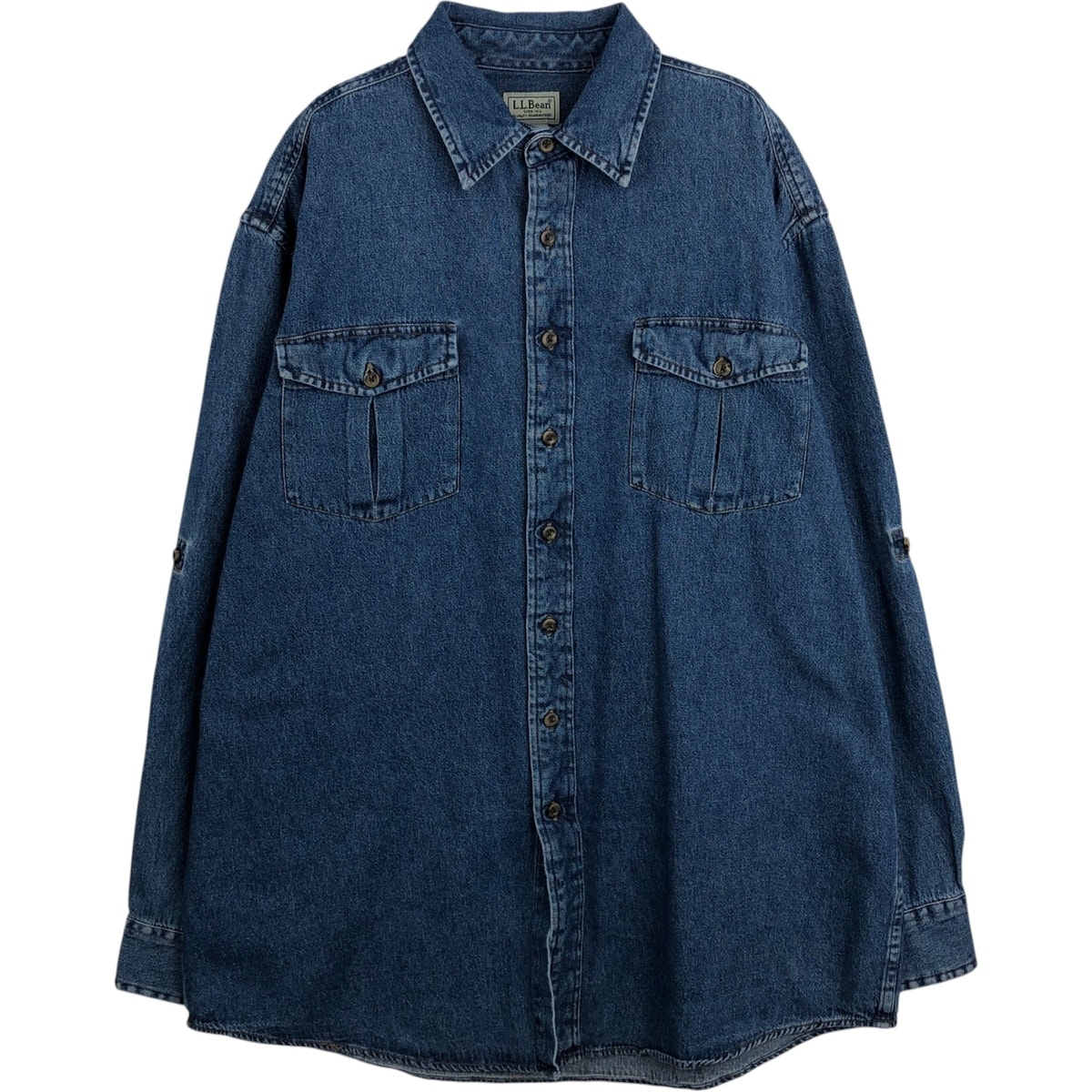 古着 90~00年代 エルエルビーン L.L.Bean 長袖 デニムシャツ メンズL相当 ヴィンテージ/eaa663278