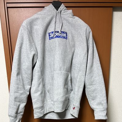 Supreme Bandana Box Logo Hooded Sweatshirt "Grey"
